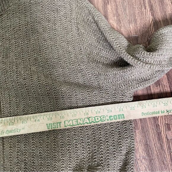 Vintage LL Bean Chunky Knit Zip Cardigan Wool Tan‎ Brown Size Large - Picture 6 of 7